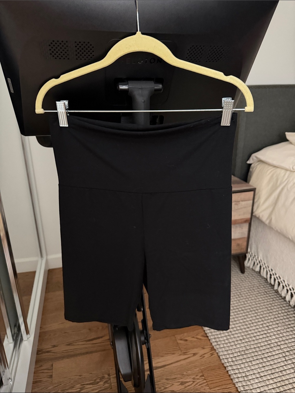 Hatch Maternity Black High-Waist Women's Bike Shorts